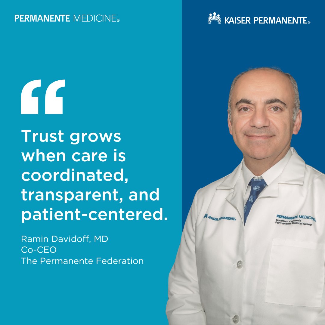 PermanenteDocs's tweet image. Trust is falling—but physicians can rebuild it. Ramin Davidoff, MD: value-based care aligns quality, cost, and experience so patients see (and feel) better outcomes.

🔗: ow.ly/iw7450X8q8Z

#ValueBasedCare #PatientExperience #PhysicianLeadership