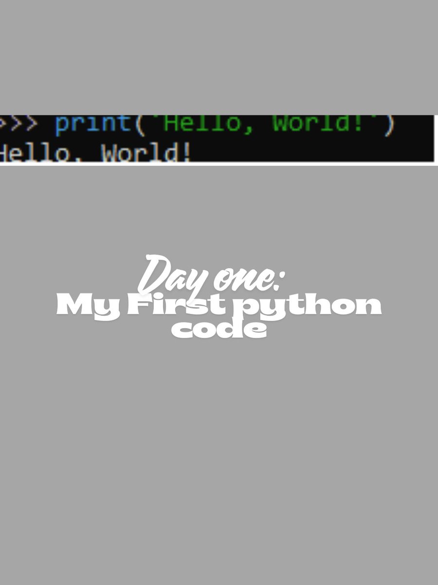 Di_viine's tweet image. It might look simple, but this is the start of something big 💻
I’ll be sharing my progress daily to help other beginners like me.
Let’s grow together 🐍🔥
#CodingJourney #PythonBeginner #TechNigeria #LearnToCode #100DaysOfCode