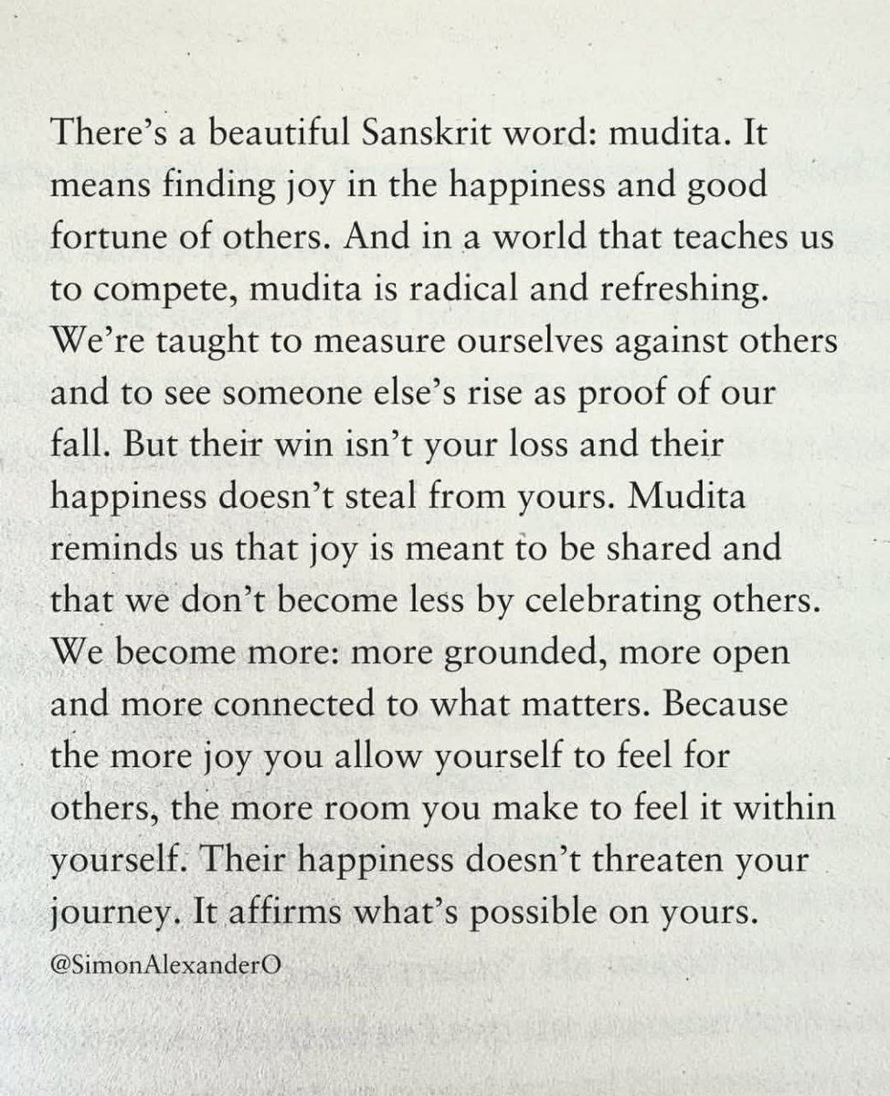 Liminal1988's tweet photo. There's a beautiful Sanskrit word: mudita. https://t.co/If5vRGORLo