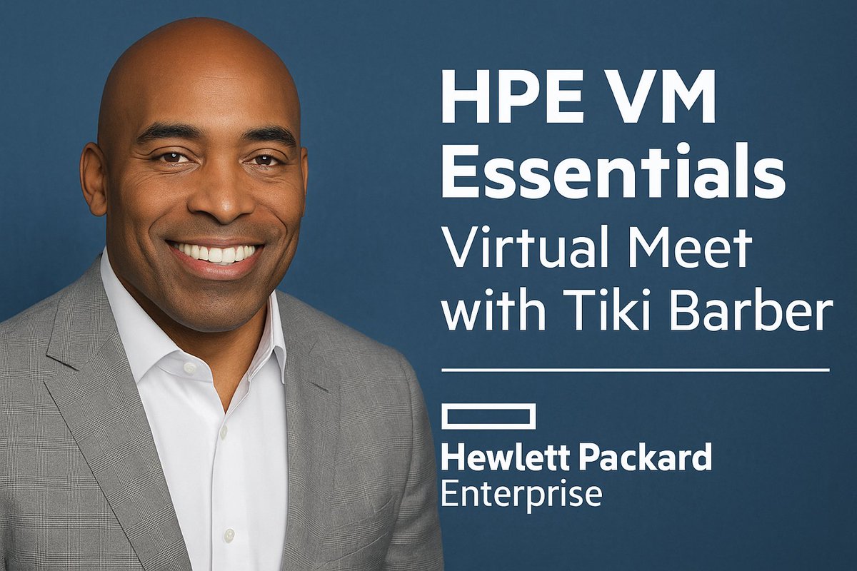Join Comport and HPE on Tuesday, October 14th at 11:00 PM as we dicuss HPE VM Essentials and do a virtual meet and great with Tiki Barber! Register Now!

hubs.ly/Q03MRm7Y0

#giants #hpevme #vme #tikibarber