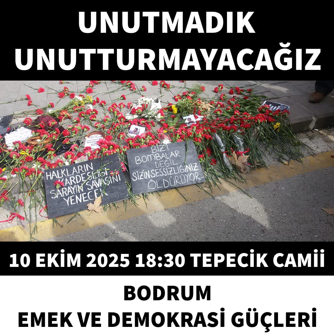 10EkimDER's tweet photo. #10Ekim10Yıl #Bodrum https://t.co/BfSQNEa6q7