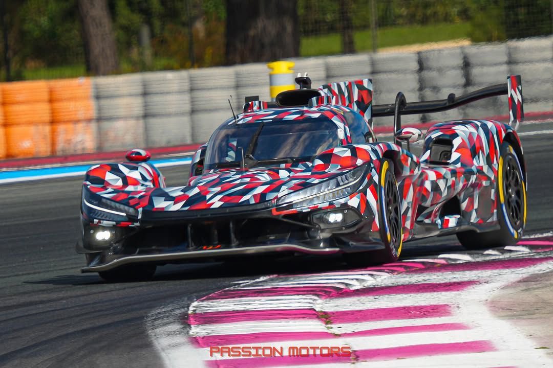 Everything_LMH1's tweet photo. The 2026 GR010 has broken cover at Paul Richard this afternoon. 

A redesigned front end, rear end and light structure are prominent, amongst other areas! 

They will test the car at Qatar in December 👍. #FIAWEC #TOYOTAGAZOORacing 

📸 Passion Motors https://t.co/MdzYIKUYyn