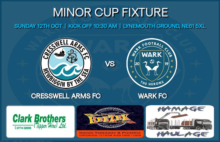 Minor Cup action this Sunday! 🏆
