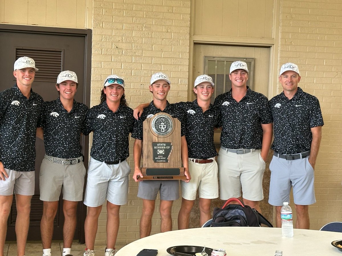 CabotHigh's tweet photo. Congratulations to our Panther Boys Golf team- State Runner Up!! We’re so proud of your hard work, dedication and teamwork throughout the season. Go Panthers! #BestofCHS https://t.co/3Q4BAbngBM