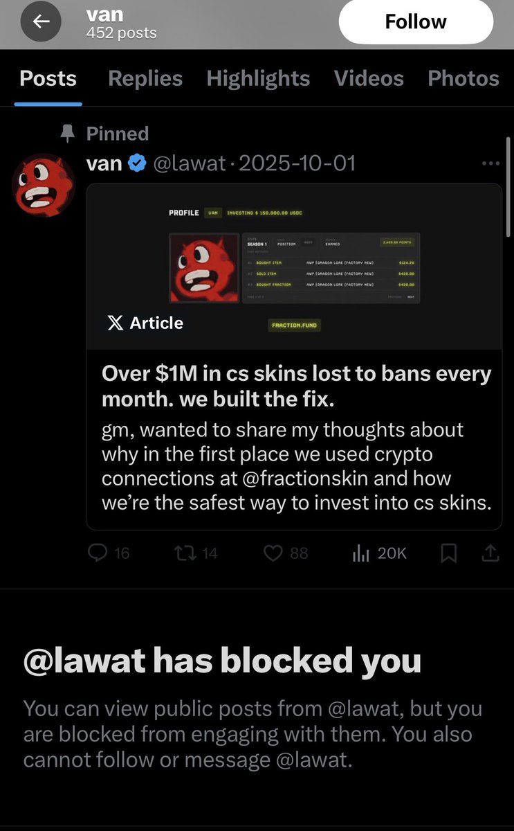 DanskiCS's tweet image. .@lawat Scam giveaways, Ponzi loser.
Even using .@Chizuruthedeaf for people to believe you’re a good person 😵
Done nothing but support you when u started so why the block hm?
Tuck your tail between your legs and gtfo out of our cs community scumbag