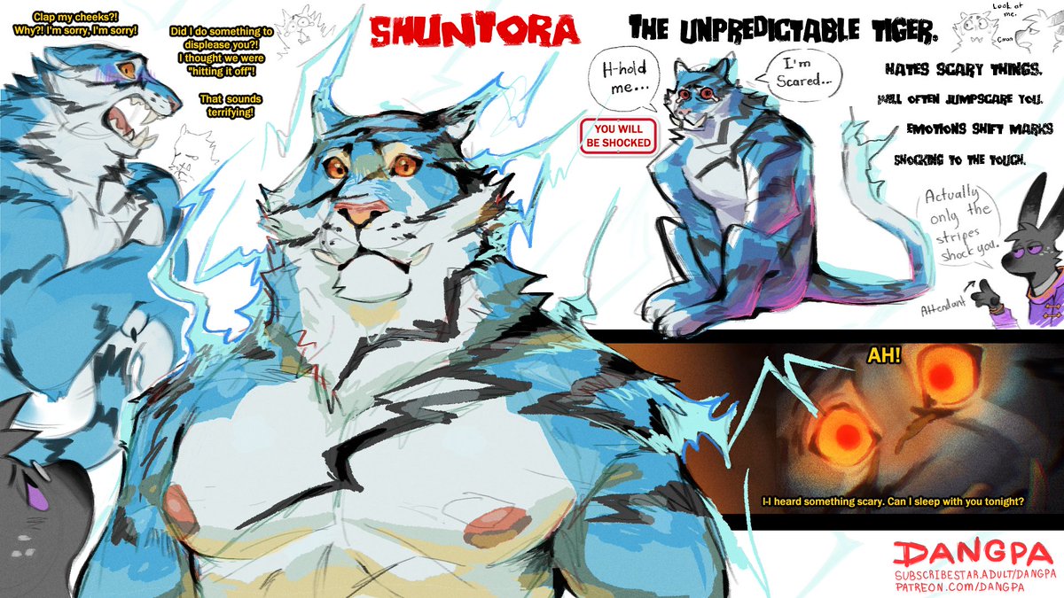 New boy! He's a big, hot scaredy cat.