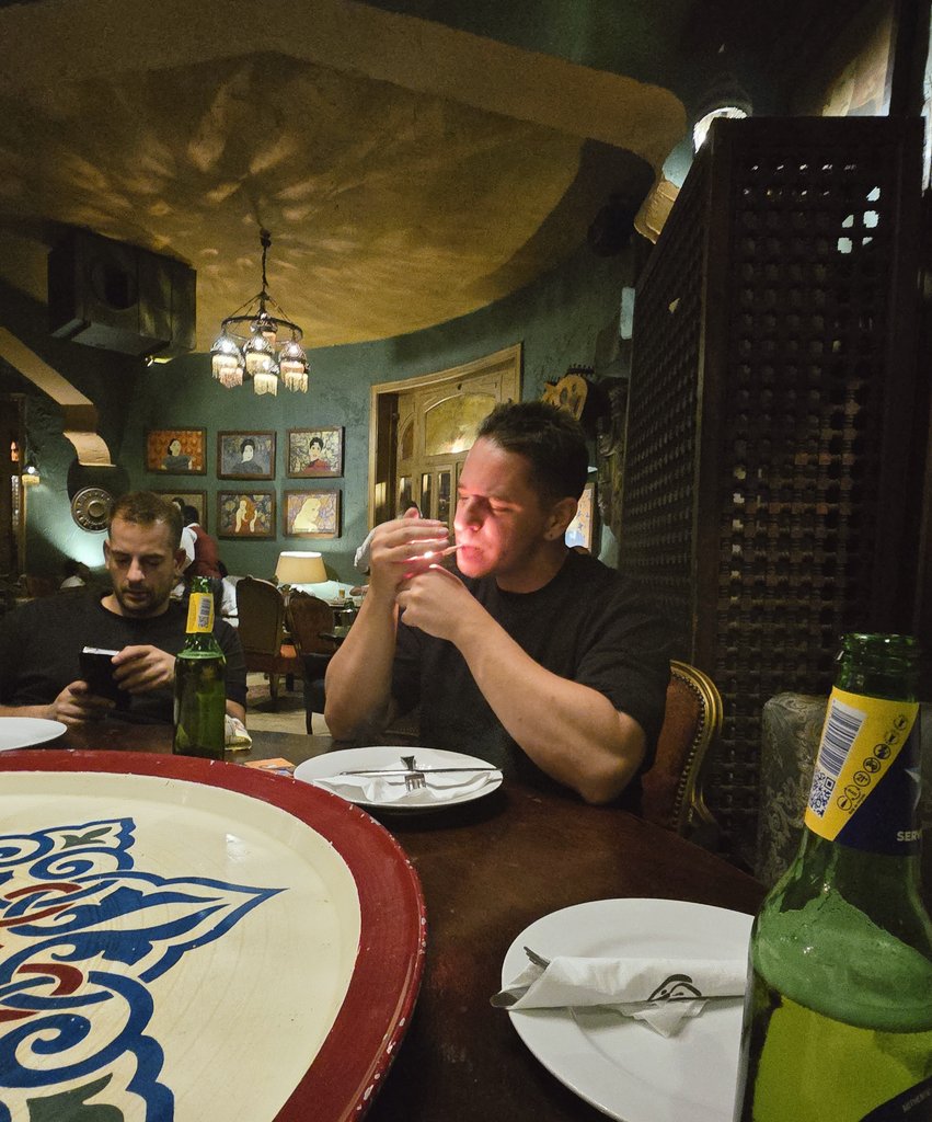 SmolMobster's tweet image. You can smoke inside in Cairo