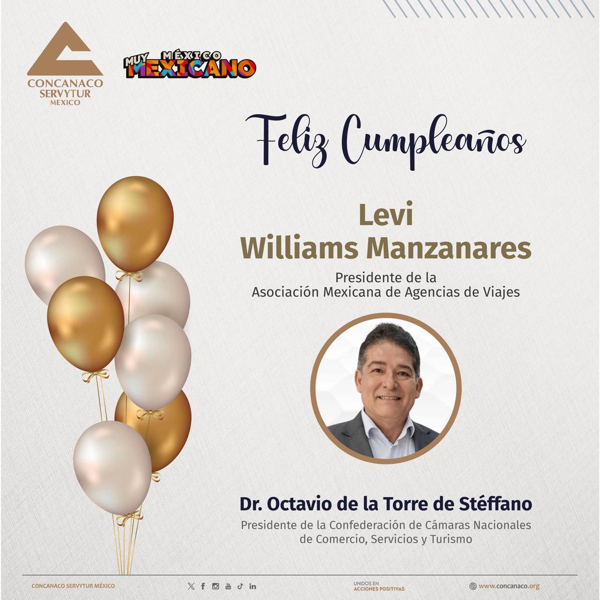 Enviamos nuestros mejores deseos a Levi Williams Manzanares, Presidente de la <a href="/AMAVNACIONAL/">AMAV Nacional</a>. ¡Feliz cumpleaños! 🎂

Que este nuevo ciclo llegue lleno de salud, logros y grandes satisfacciones.
Desde la Confederación, reconocemos con aprecio su compromiso y liderazgo en favor del