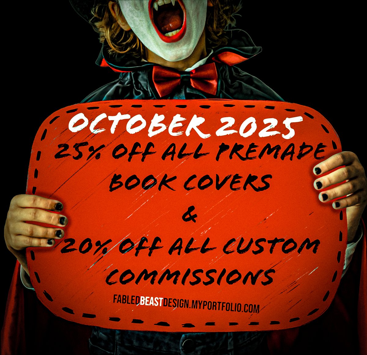 This summer was long, hot, and expensive. Now it's SpOoKy Season and let me help you help me with some art. Here is my current promo: