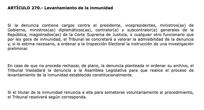 davidbvcr's tweet photo. Ayer en una entrevista de 24 minutos en Multimedios, Pilar dijo que no hay norma legal que habilite al Tribunal a pedir el levantamiento de inmunidad del Presidente por beligerancia.

En ningún momento el periodista le leyó el Artículo 270 del Código Electoral. No entiendo yo. https://t.co/VZu78HpZJW