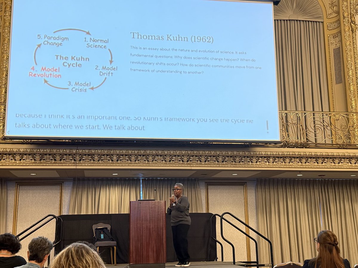 Packed huge ballroom at #TRLCONF2025 and yet <a href="/jwashingtonPhD/">Julie Washington</a> somehow makes it feel small. Her message? A national move to Structured Literacy is not a done deal. Far from it. Thank you for raising the alarm! ⁦<a href="/reading_league/">The Reading League</a>⁩