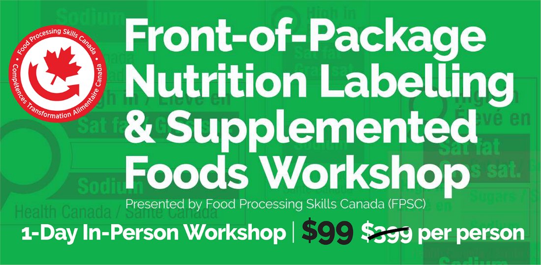Stay Ahead of 2026 Food Labelling Regulations! Workshop Alert! 🚨

📅 Friday, October 17, 2025  
🕛️9:00 a.m. – 4:00 p.m.  
📍Fanshawe College, 1001 Fanshawe College Blvd., London, ON  
💲$99 per person

Details: fpsc-ctac.com/events