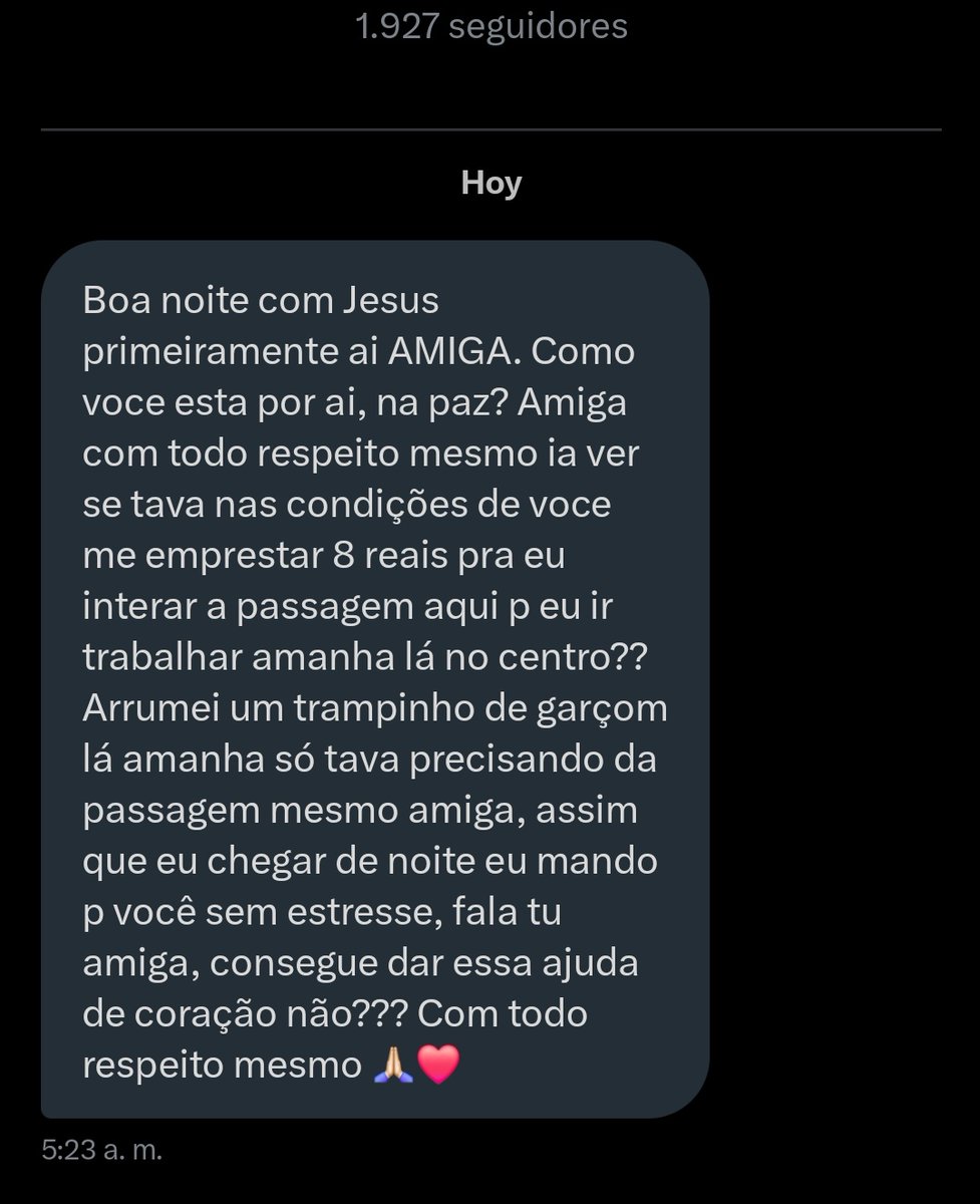 Vosotras tenéis sumisos financieros, yo tengo a un random pidiéndome perras