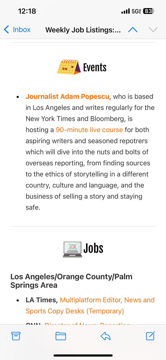 Thanks for the shout out <a href="/WestMediaJobs/">West Coast Media Jobs</a> <a href="/MalloryCarra/">Mallory Carra</a> …. Pumped to host this course with <a href="/studyhallxyz/">Study Hall</a> next wk!!