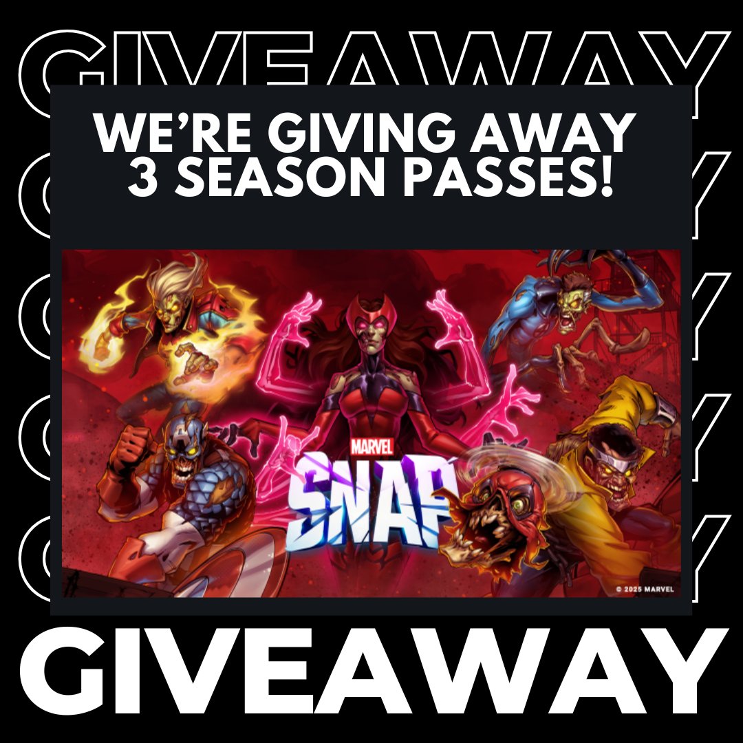 📢GIVEAWAY TIME📢

The awesome folks at <a href="/MARVELSNAP/">MARVEL SNAP</a> <a href="/seconddinner/">Second Dinner</a> gave me THREE Marvel Zombies season passes to give away!

To enter: 
✅Like, follow, retweet
✅REPLY with the zombie card you're most excited for this season