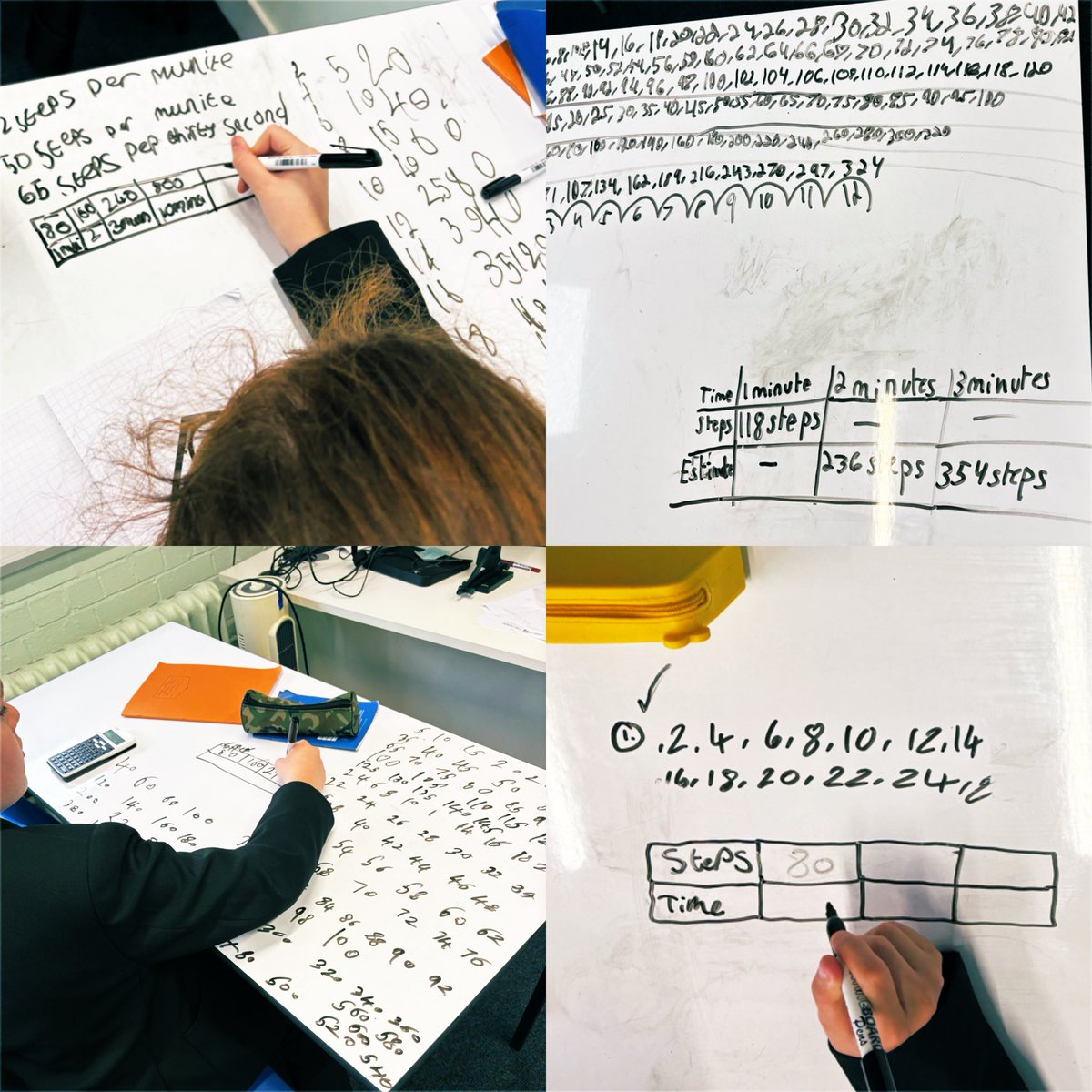 Ratio Tables have taken centre stage this week with both Years 7s and 8s using the technique to tackle tricky anchor tasks.

We love the space our whiteboard tables and large boards provide for students to explore multiplicative relationships without limits!

<a href="/derbyhighbury/">The Derby High, Bury</a>