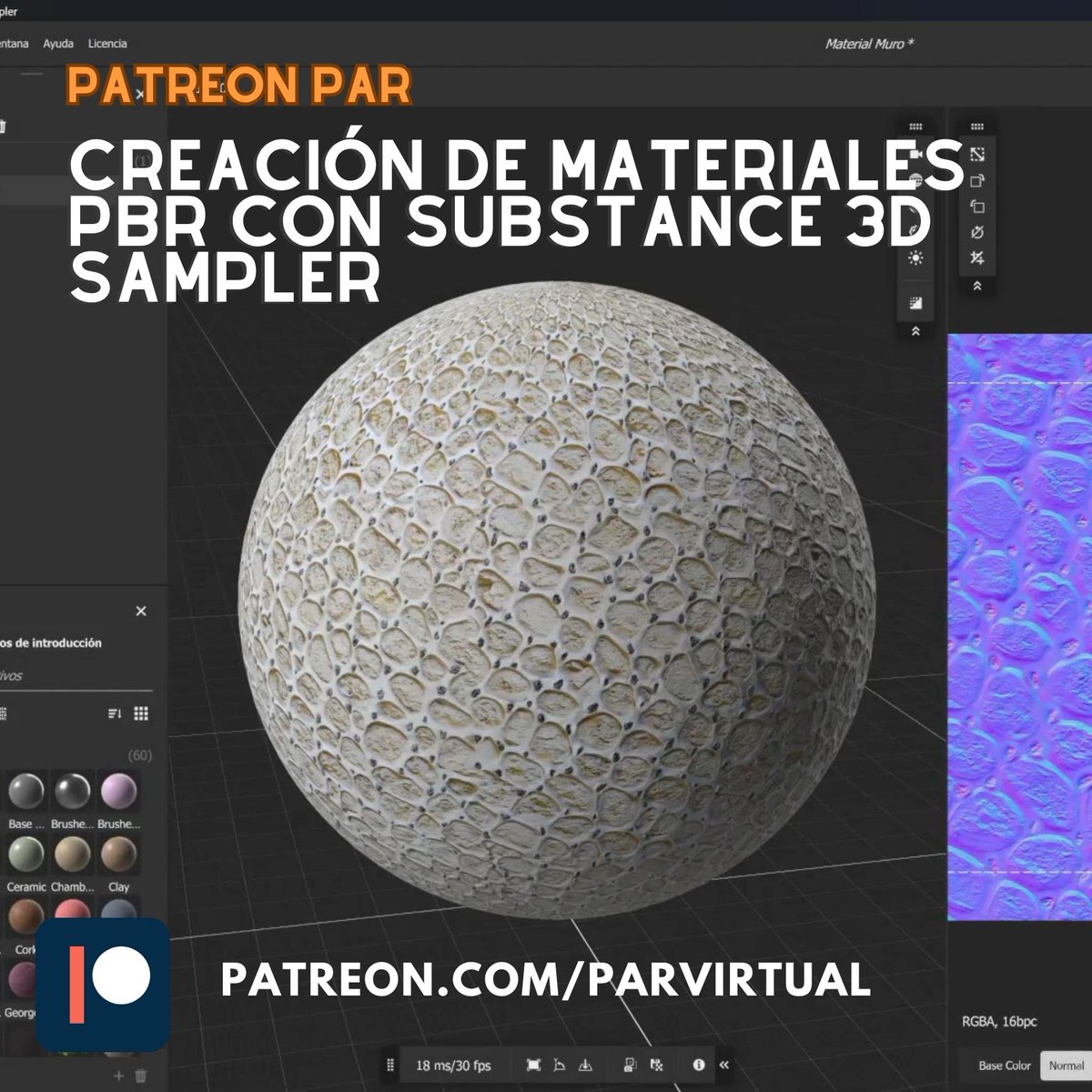 par_virtual's tweet image. ¡Nuevo videotutorial en exclusiva para mi comunidad de Patreon! 

En este nuevo vídeo os muestro cómo utilizar la última versión de Substance 3D Sampler para llevar a cabo materiales PBR a partir de una sola fotografía. 

#videotutorial #3D #materiales #SubstanceSampler