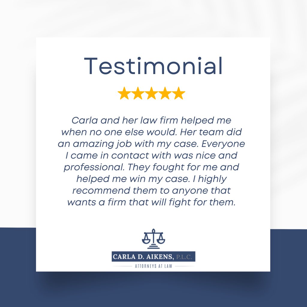 CAikensLaw's tweet photo. The most meaningful feedback comes from the people we’ve helped. Read what our clients say about their experience working with us. https://t.co/SA45cUaqLk #CarlaDAikensAttorneyAtLaw #EmploymentLaw #PersonalInjury #BusinessLaw #Detroit https://t.co/UanDHUY8um