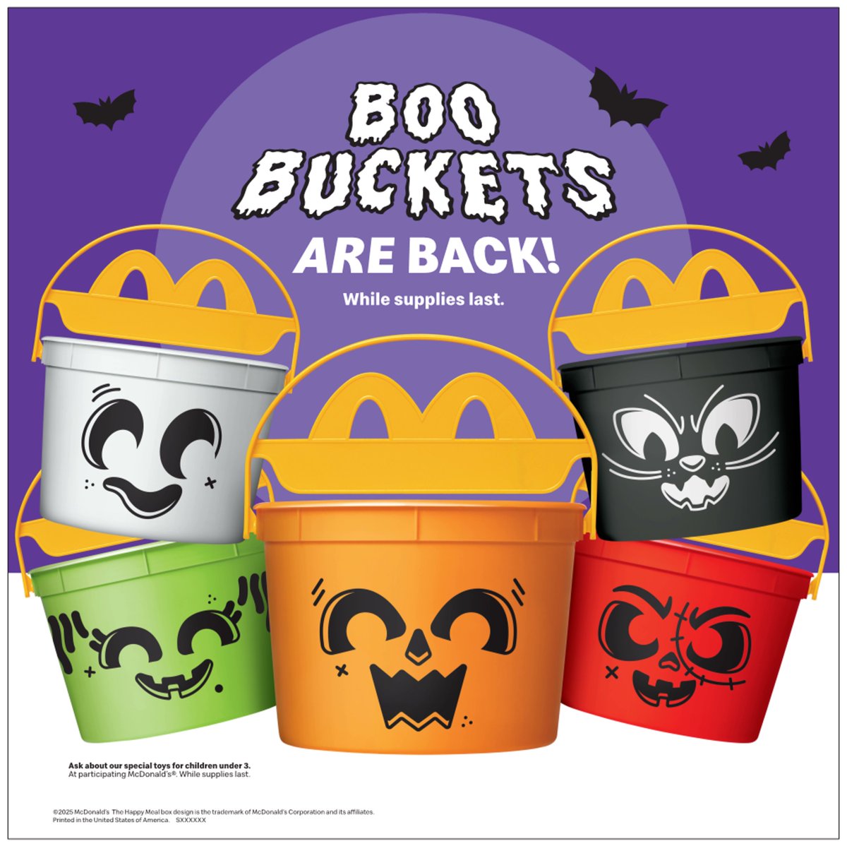 McDonald’s Boo Buckets return as the next limited-edition Happy Meal

The plastic buckets will be available starting October 21