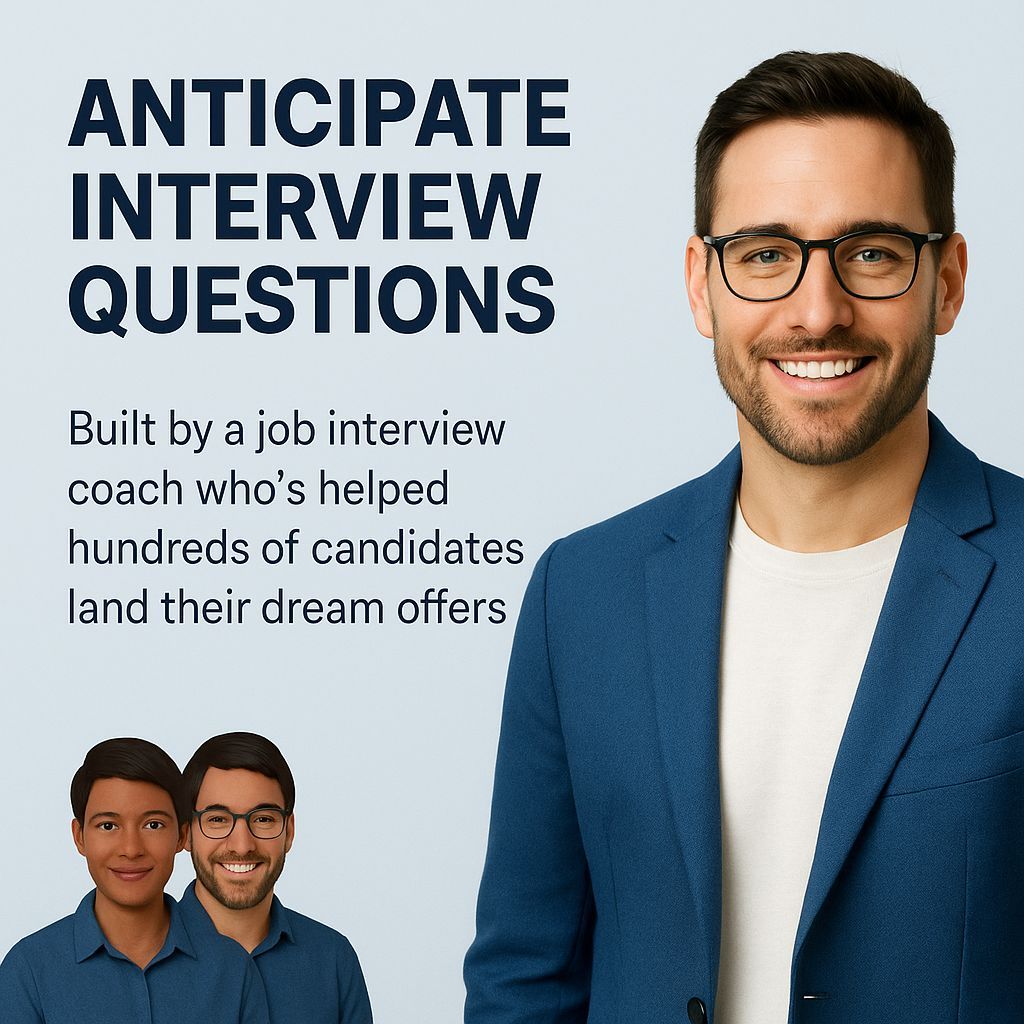 After coaching 1,000+ candidates, I noticed one thing:
People don’t fail interviews because they’re unqualified — they fail because they don’t know what to expect.
So I built Anticipate Interview Questions™ to fix that.
🎯 questions.nailyourjobinterview.com