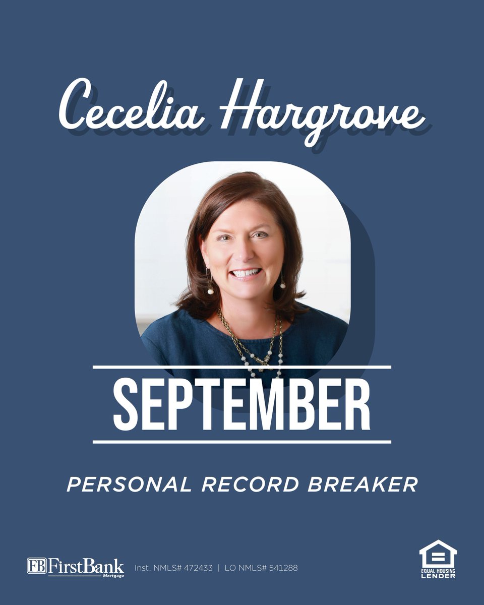FBMortgage's tweet photo. September was one for the books! 

A huge congratulations to our Personal Record Breakers — the Gabe Whitmer Team, Cecelia Hargrove, and Kim Coker — for their outstanding achievements last month. https://t.co/Ld30ebiZ2t