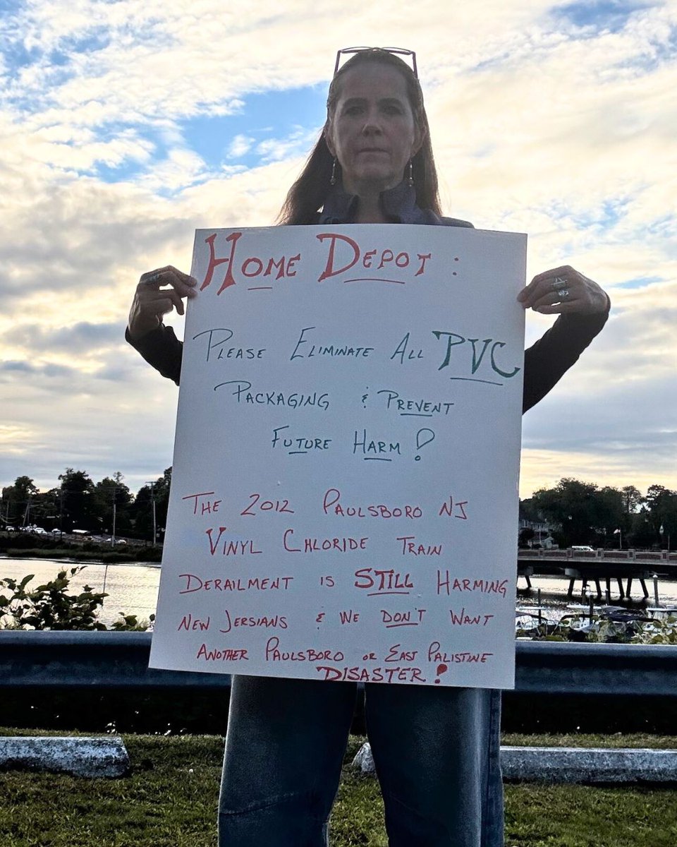Attention @TheHomeDepot! 📢 Join us and <a href="/ToxFreeFuture/">Toxic-Free Future</a> to eliminate PVC packaging and prevent harm! We don't want another disaster like Paulsboro, NJ! 📷 Marta Young, Clean Water Action. #BanPVC #poisonplastic #HomeDepotBanPVC #WeAreHomeDepot