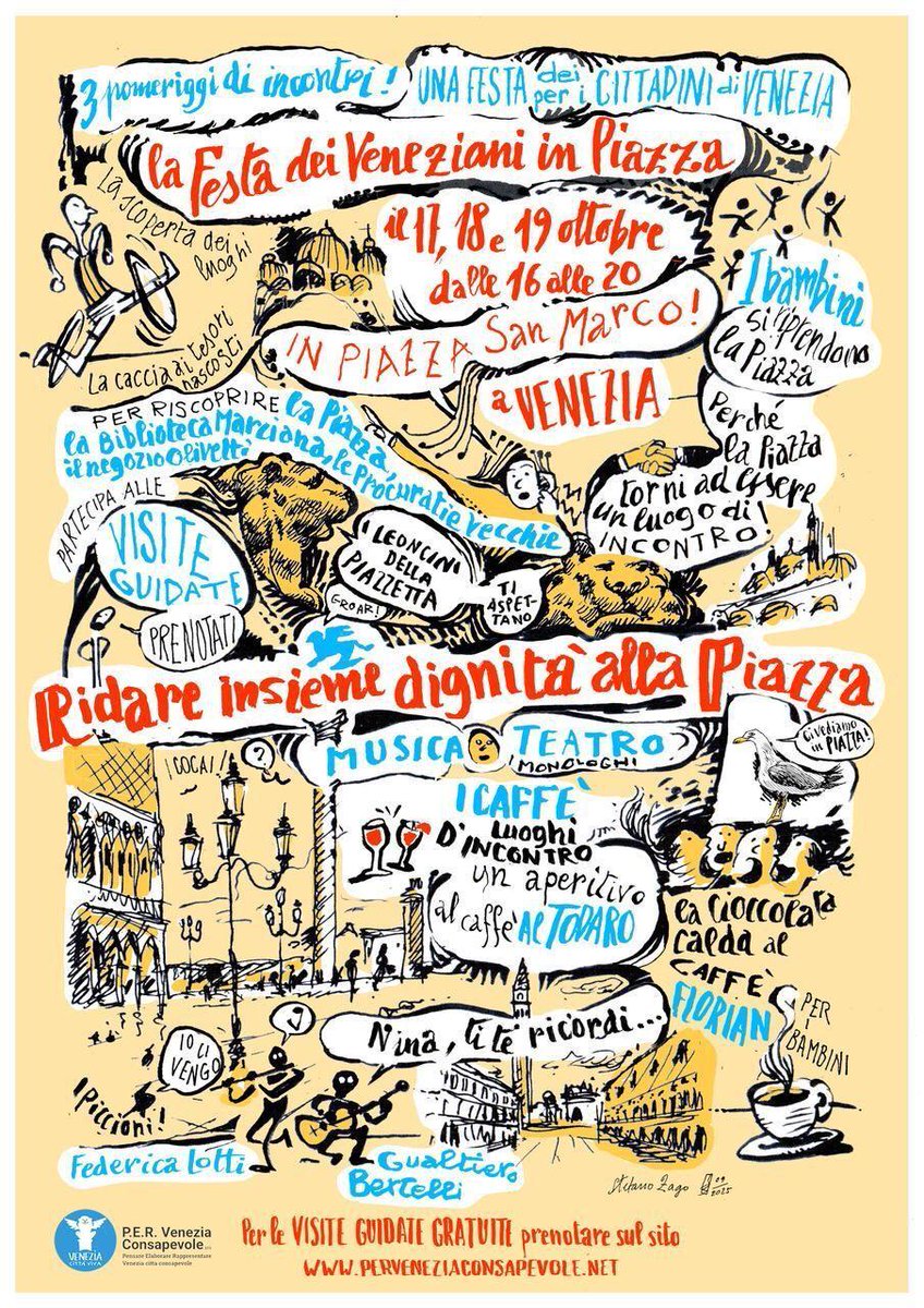 SanMarcoPiazza's tweet photo. La Festa dei veneziani è in Piazza San Marco dal 17 al 19 ottobre: tre giorni gratuiti tra visite accompagnate, attività per bambini, musica e teatro.
Info: +39 348 0599325
Prenotazioni: https://t.co/1TdrkQU15A https://t.co/DiZJvHDYzf