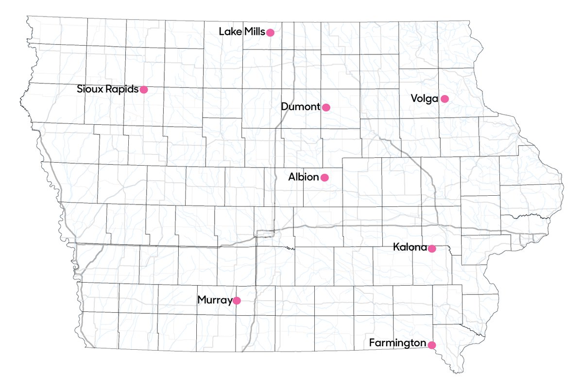CommunityVisio2's tweet image. Congratulations to the 2026 Community Visioning towns: Albion, Dumont, Farmington, Kalona, Lake Mills, Murray, Sioux Rapids, and Volga! @ISUExtensionCED @Trees_Forever @iowadot #CommunityVisioningProgram #IowasLivingRoadways #EmpowerPositiveChange