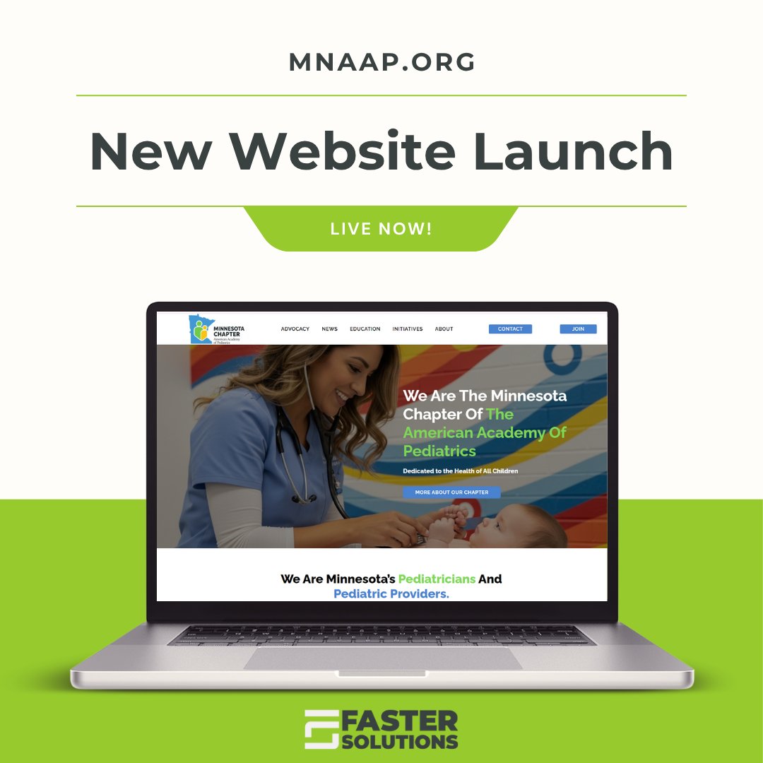 fastersolutions's tweet image. Another project live! 🙌

We recently partnered with MNAAP (Minnesota Chapter of the American Academy of Pediatrics) to redesign mnaap.org, giving it a fresh look and streamlined functionality for a better user experience.

#fastersolutions #websiteredesign #mnaap
