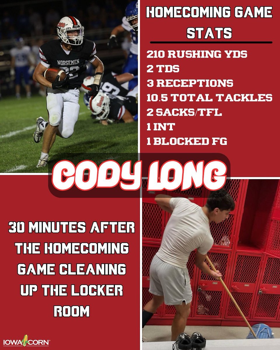Roland Story’s Cody Long going the extra mile 👀

#iahsfb #ihsaa