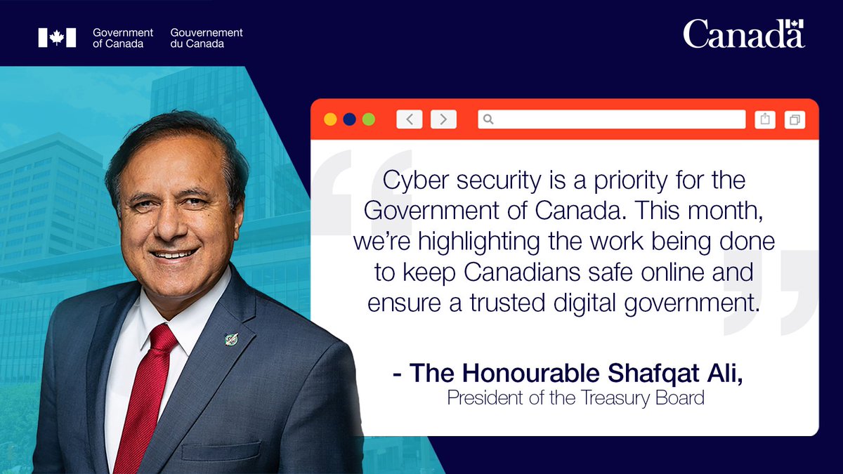 TBS_Canada's tweet image. October is Cyber Security Awareness Month. The #GC is doing important work to keep cyber safe. Learn more: ow.ly/yBxo50X8vwS