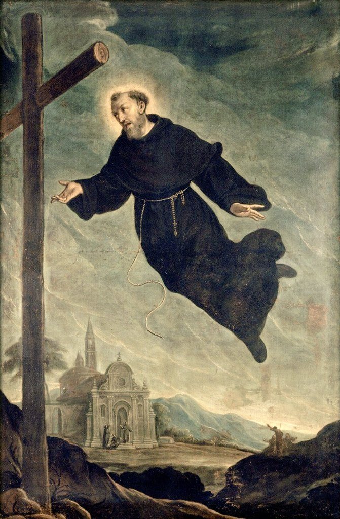 San Joséde Cupertino nacido en el XVII patrón de los estudiantes, el fraile volador, 
¡intercede por nosotros!