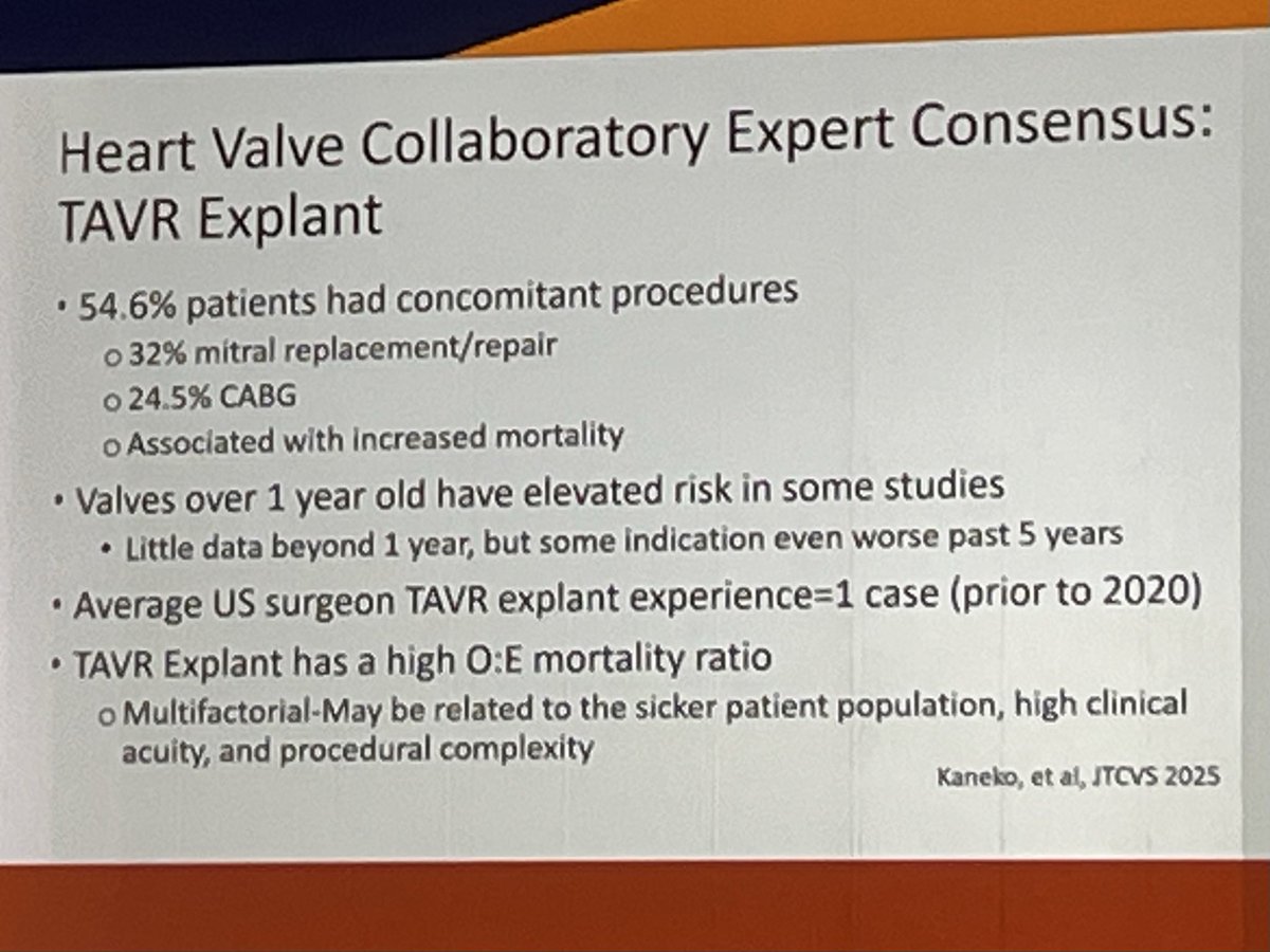 loremontesvilla's tweet image. SAVR after TAVR at #eacts2025 by Gregory Fontana
Doesn’t look Good… the industry and the Interventional cardiologist will keep pushing further… but the data is right there.
(Btw: totally agree with: is TAVI not TAVR!)