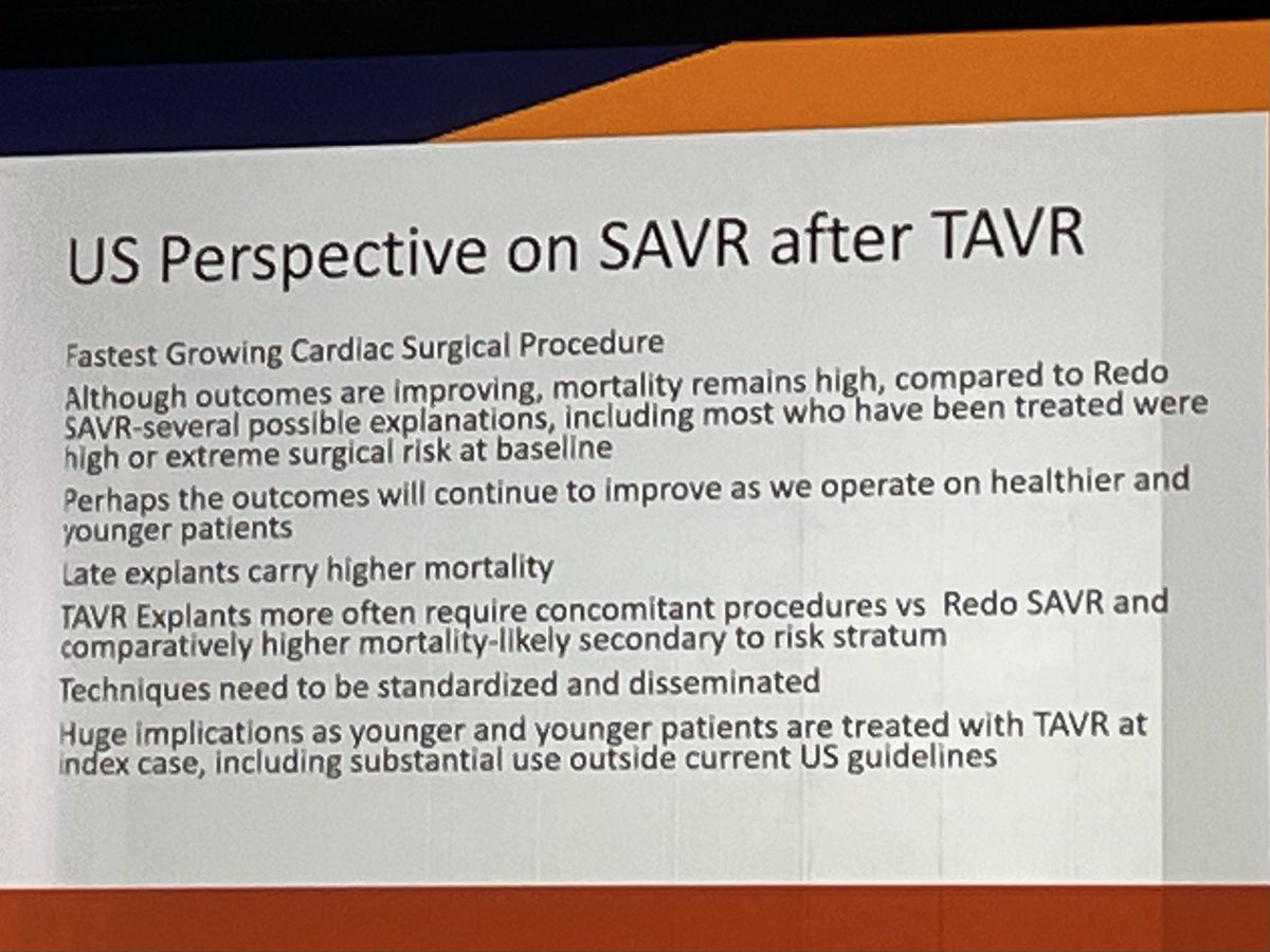 loremontesvilla's tweet image. SAVR after TAVR at #eacts2025 by Gregory Fontana
Doesn’t look Good… the industry and the Interventional cardiologist will keep pushing further… but the data is right there.
(Btw: totally agree with: is TAVI not TAVR!)