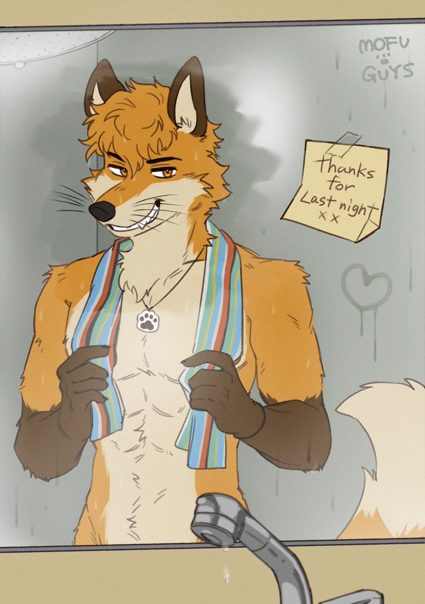 Coming fresh out of the shower to a cute little surprise 🚿🗒

🎨 by mofuguys on bsky