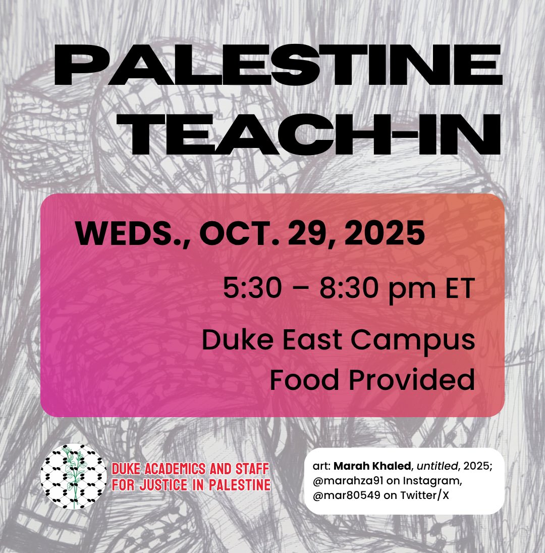 dukeasjp's tweet photo. Join Duke ASJP for a teach-in on 10/29! Visit https://t.co/diyN5XYGwt for more info and to RSVP. https://t.co/bk1RxFCty4