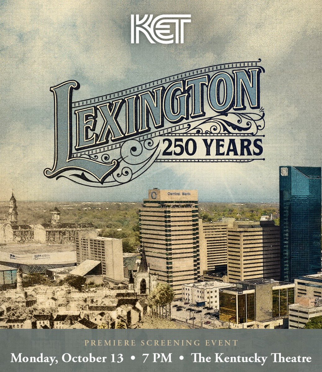 Lexington on the big screen!🍿🎥

The showing of KET’s “Lexington: 250 Years” will be at 7 p.m. on Monday, October 13 at the Kentucky Theatre.

Beginning on the banks of Town Branch Creek, this documentary takes viewers on a sprawling historical journey that includes the Civil