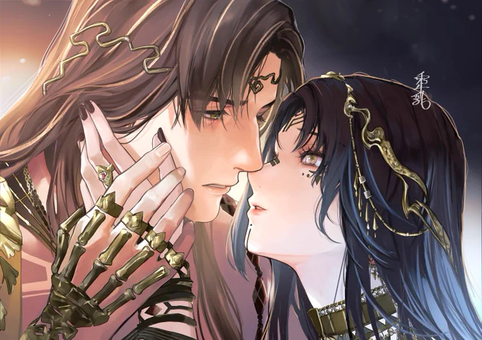 #恋と深空二次創作 終焉レイレイ主 涙&氷なし無加工。装飾、頑張ったの。めっちゃ時間かかったの