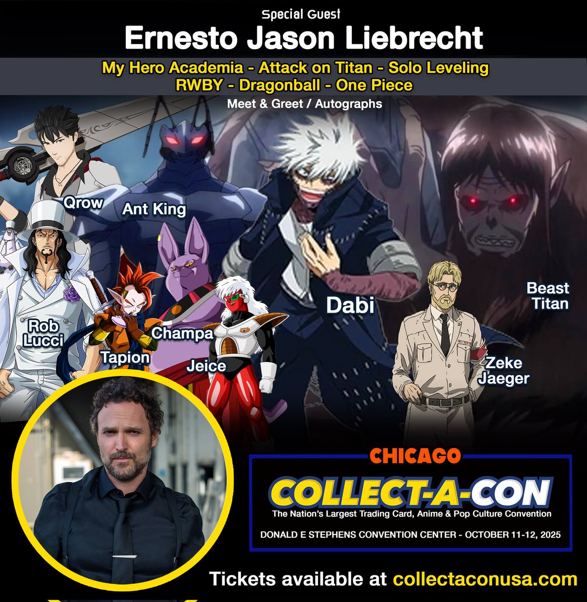 CHICAGO! AKA THE WINDY💨 CITY! My brother from another <a href="/JustChrisSabat/">Christopher Sabat</a> and I will be blowing into your fair burg THIS FREAKING WEEKEND!  Come be WEIRDOS w/ us! LET’S MAKE IT STRANGE!!!! I DARE YA!!!😜🤘🏾🏴‍☠️