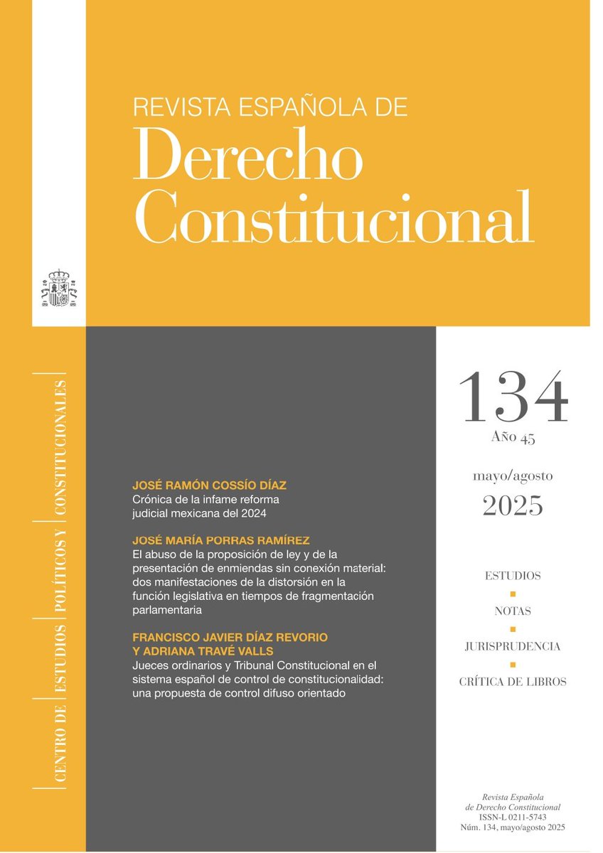 redc_cepc's tweet photo. 🟡En la #REDC134 se publica «La solidaridad como elemento de integración del constitucionalismo social
Autor», de Javier García Ferraz.
🔗Acceso a través https://t.co/KZXsjO8DMW https://t.co/neYvKLZilh