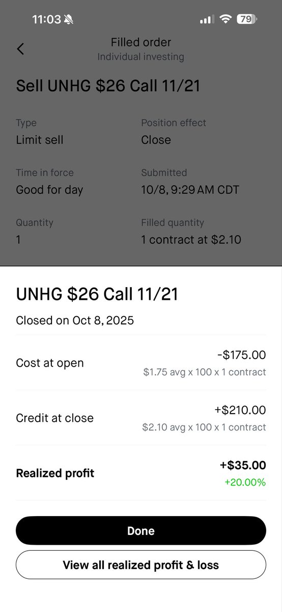 TylerRobinett9's tweet photo. Don’t want to post “gains” pictures, I’m happy though to say options are finally working in my favor. Maybe it’s luck but I’ve been eyeing $Unh and decided to make a move. Not too many good values to take advantage of in a super over priced market. https://t.co/KRFkDaMFfH