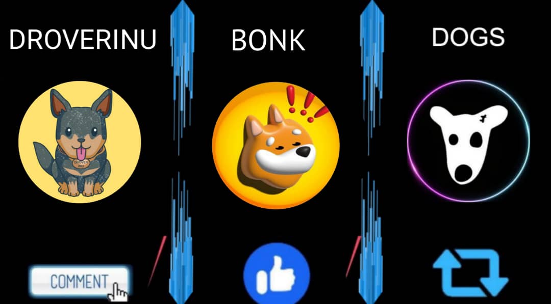 CryptoThro's tweet image. Greetings #Crypto Fam
What&apos;s the best #Memecoin ?

#DROVERINU Comment 👇
#BONK Like ❤️
#DOGS RT 🔄