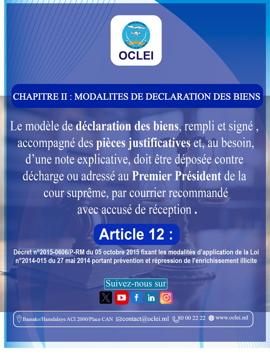 𝐑𝐄𝐂𝐔𝐄𝐈𝐋 𝐃𝐄 𝐓𝐄𝐗𝐓𝐄𝐒 𝐝𝐞 𝐥'𝐎𝐟𝐟𝐢𝐜𝐞 𝐂𝐞𝐧𝐭𝐫𝐚𝐥 𝐝𝐞 𝐋𝐮𝐭𝐭𝐞 𝐜𝐨𝐧𝐭𝐫𝐞 𝐥'𝐄𝐧𝐫𝐢𝐜𝐡𝐢𝐬𝐬𝐞𝐦𝐞𝐧𝐭 𝐈𝐥𝐥𝐢𝐜𝐢𝐭𝐞 𝐚𝐮 𝐌𝐚𝐥𝐢