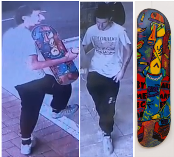 Police would like your help identifying the below male 👀 who may be able to assist with inquiries into the stealing of the pictured skateboard 🛹. If you know who he is or have information on the whereabouts of the skateboard contact Police on 63822400 - quote IR 021025152060921