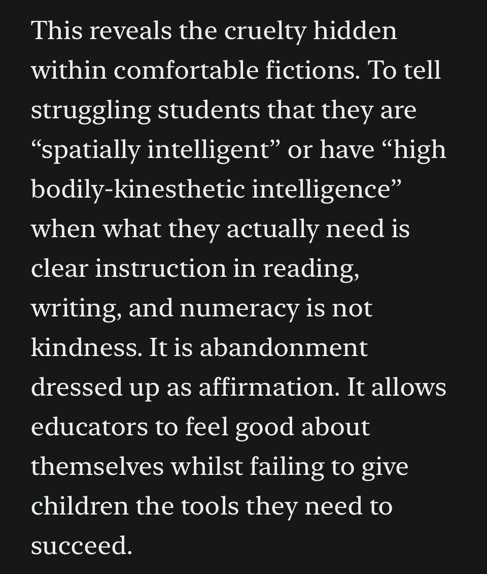 Melanie Raymond-Baerg (@psychedupnorth) on Twitter photo A must read from <a href="/C_Hendrick/">Carl Hendrick</a> for those who care about #equity in and through education. 
As a pre-service & practicing teacher in the late 90s & 2000s, I learned all about edu-myths like Learning Styles & Gardner’s Multiple Intelligences. This kind of pseudoscience was A must read from <a href="/C_Hendrick/">Carl Hendrick</a> for those who care about #equity in and through education. 
As a pre-service & practicing teacher in the late 90s & 2000s, I learned all about edu-myths like Learning Styles & Gardner’s Multiple Intelligences. This kind of pseudoscience was