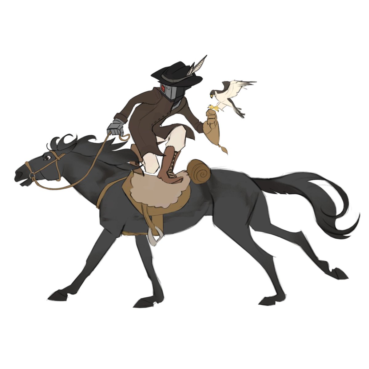 Banlo_Art's tweet photo. They are:
1. Nurzhan riding Spring
2. B-12 riding Autumn
3. Lena riding Winter
4. Francisco riding Summer
I love horses and robots, so this is such a good combination for my happiness
I have a lot to say about them, but Twitter won't let me bc the text is too long ๐
#strayoc https://t.co/ZCZGsXMhej