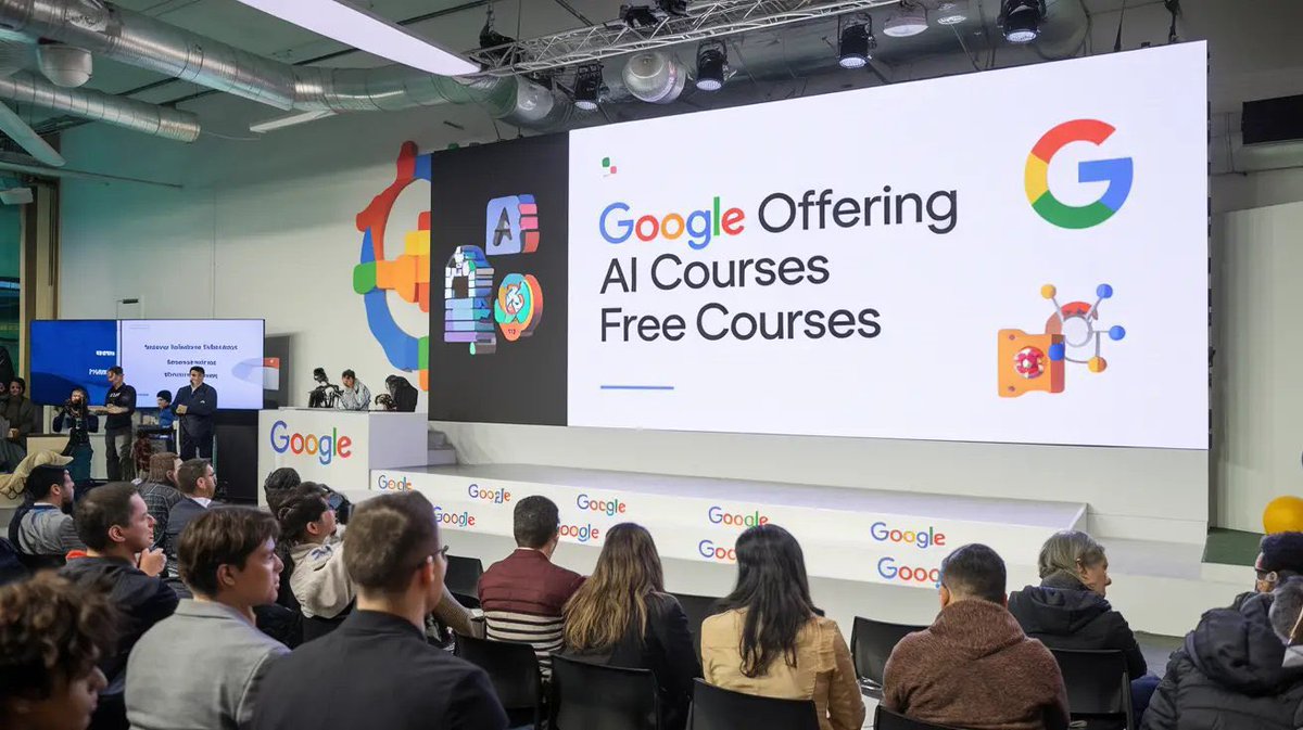 TheAIColony's tweet image. 🚨 BREAKING: Google just launched FREE AI courses with certificates!
Master AI for your business with these free courses
Here are 10 Top Free AI Courses from Google:⬇️