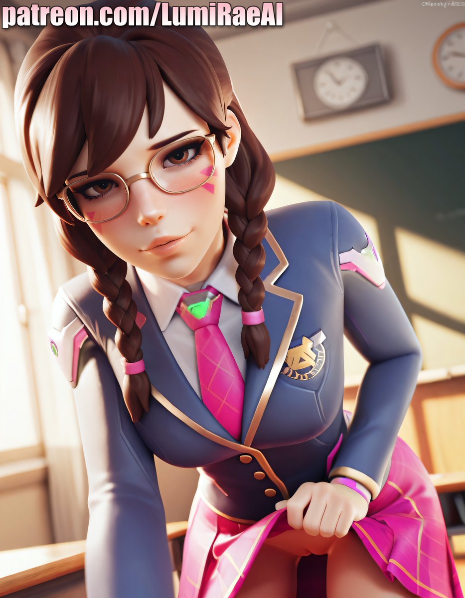 LumiRaeAI's tweet photo. Academy DVa🩷(2/3)  

#dva #overwatch2 #overwatchporn #rule34 https://t.co/s6qnp7yJ5M