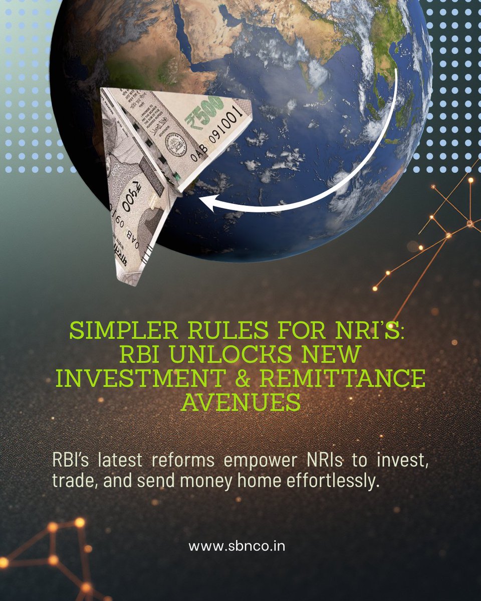 sbn_co's tweet image. RBI’s vision is clear:

Empower Global Indians, Strengthen the Rupee.

#RBIReforms #NRIInvestment #RupeeGoesGlobal #DigitalIndia #GlobalINR #FinanceForAll #IndiaRising”