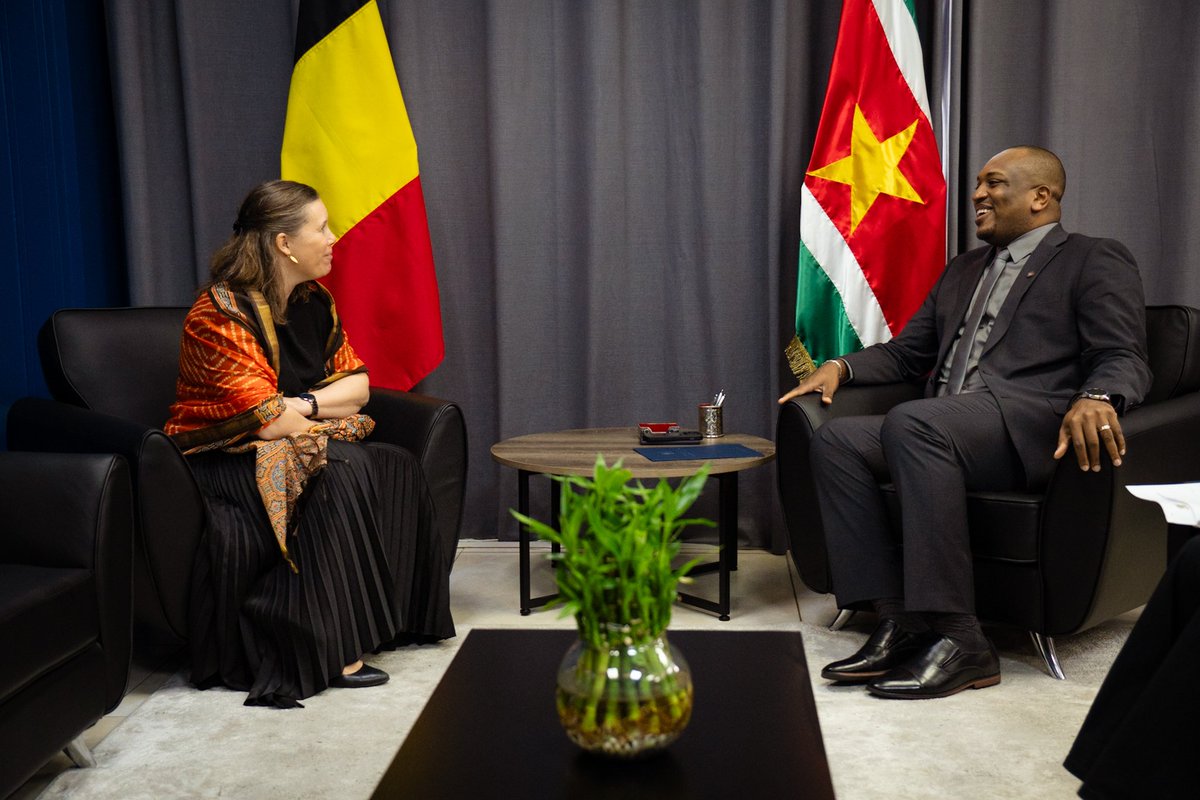 On 8 Oct 2025, Minister Bouva received Belgium’s new Ambassador Ellen De Geest. They discussed strengthening bilateral ties, Suriname’s 50th Independence Anniversary, and Belgium’s support for the Schengen visa waiver process.